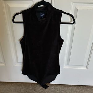 Black velvet body suit